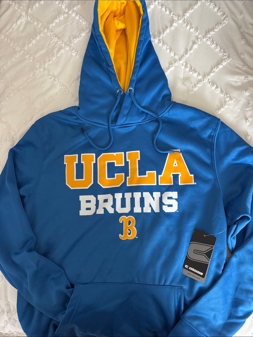 Colosseum Blue and Gold Men's Pullover Hoodie